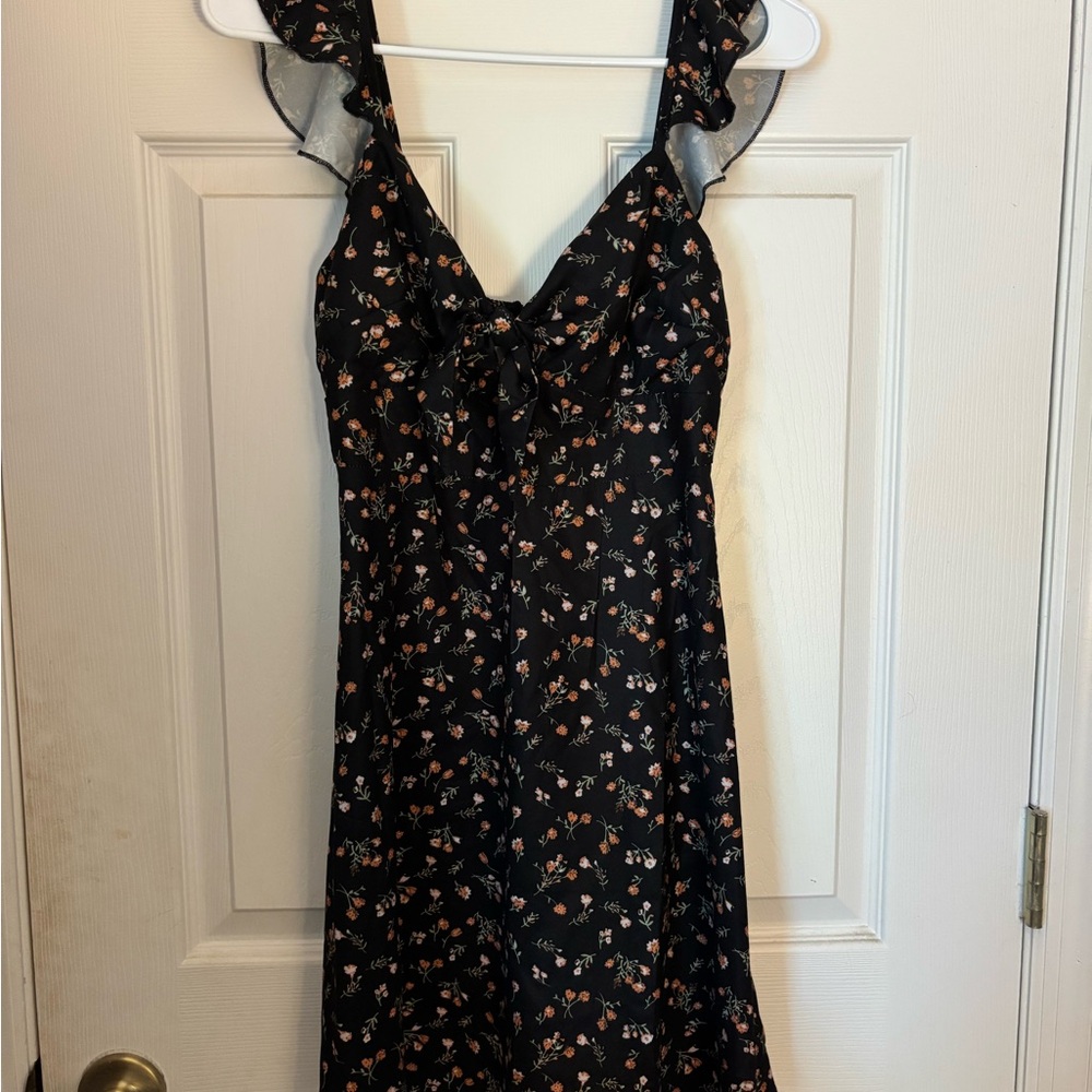 SHEIN Black Floral Dress
